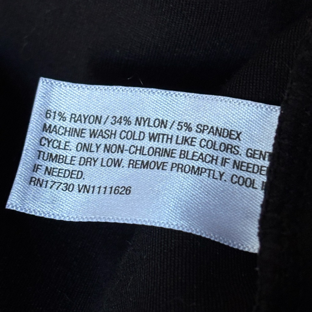 🎉NWT🎉 Ava & Viv Black Ponte Pull-On Pants with Front Pockets - Picture 12 of 12
